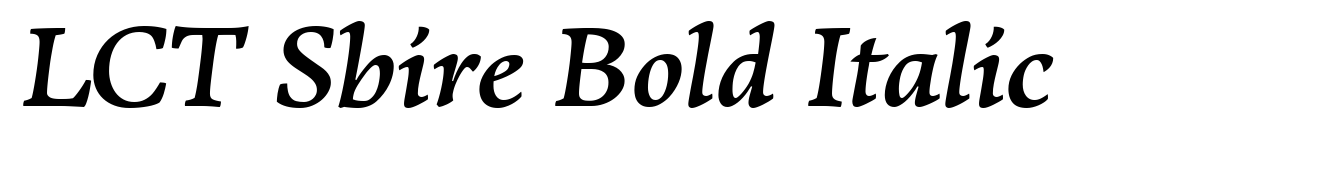 LCT Sbire Bold Italic